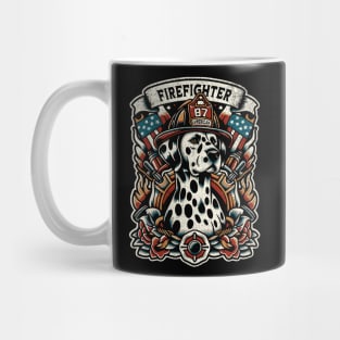 Firefighter Dalmatian - Textured Mug